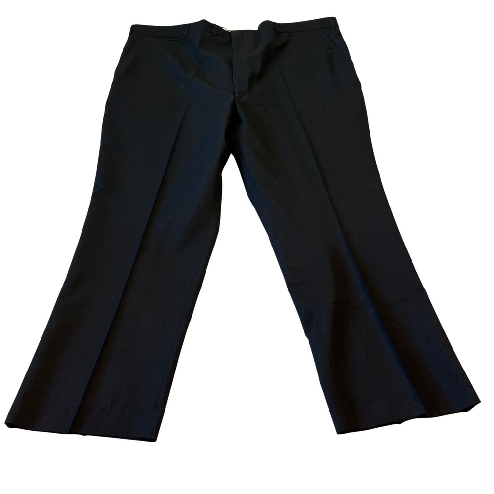 Sutter & Grant Mens Business‎ Dress Pants 50x32 Black Straight Leg Wrinkle Free